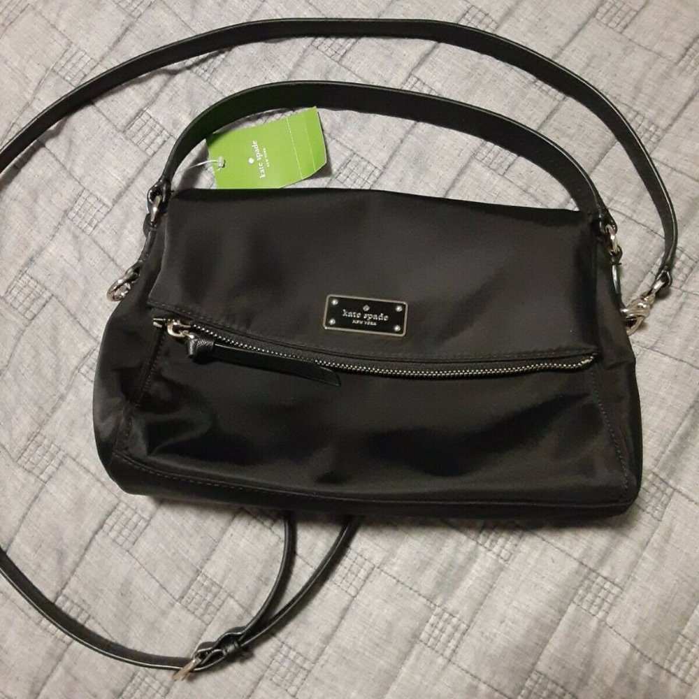 NWT Kate Spade Miri Wilson Road Nylon Shoulder Crossbody Bag WKRU4921 - Black